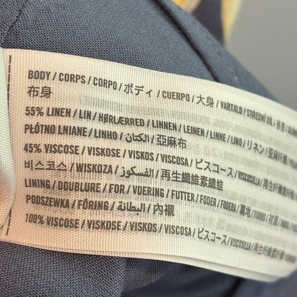 Abercrombie & Fitch Lemon Print Linen Blend Mini Dress - size Medium - Picture 6 of 7